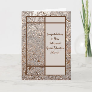 Carte Spécifications des félicitations de retraite. Ed. 