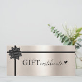 Carte Spécifique au client, Logo Certificat cadeau d'ent (Debout devant)