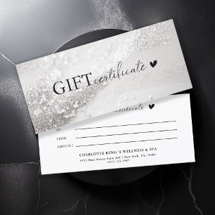 Carte Spécifique au client, parties scintillant argent,