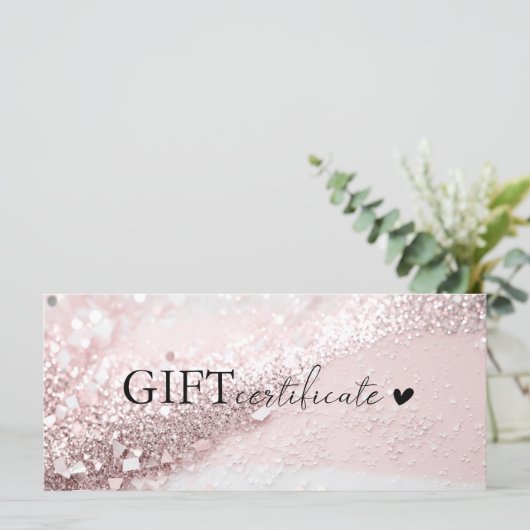 Carte Spécifique au client, parties scintillant rose-arg (Debout devant)