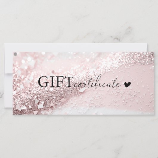 Carte Spécifique au client, parties scintillant rose-arg (Devant)