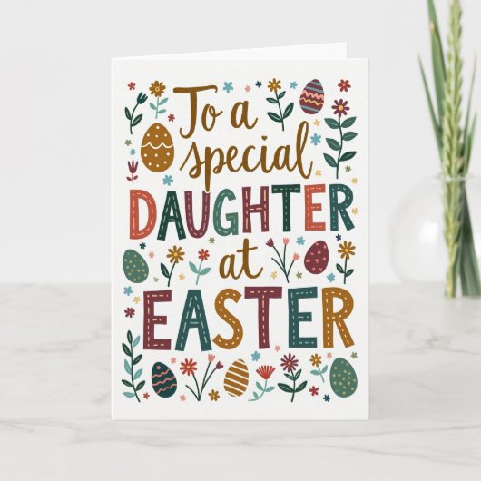 Carte Speckled Easter Egg Daughter Card (Devant)