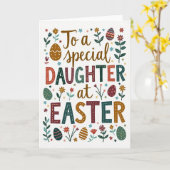 Carte Speckled Easter Egg Daughter Card (Fleur jaune)