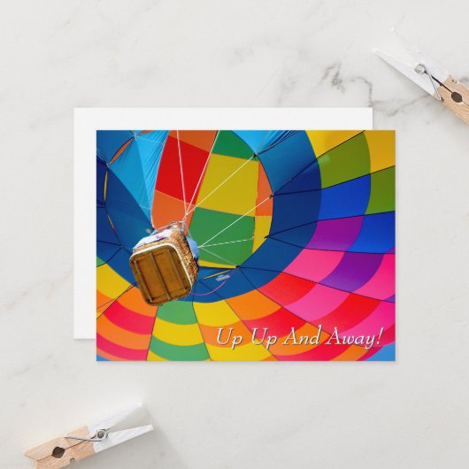 Carte Spectacle de ballon à air chaud (Devant/Arrière en situation)