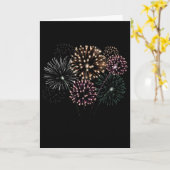 Carte Spectacle de feu d'artifice de finale géant du 4 j (Fleur jaune)