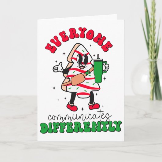 Carte Speech Therapy Christmas Everyone Communicate Diff (Devant)
