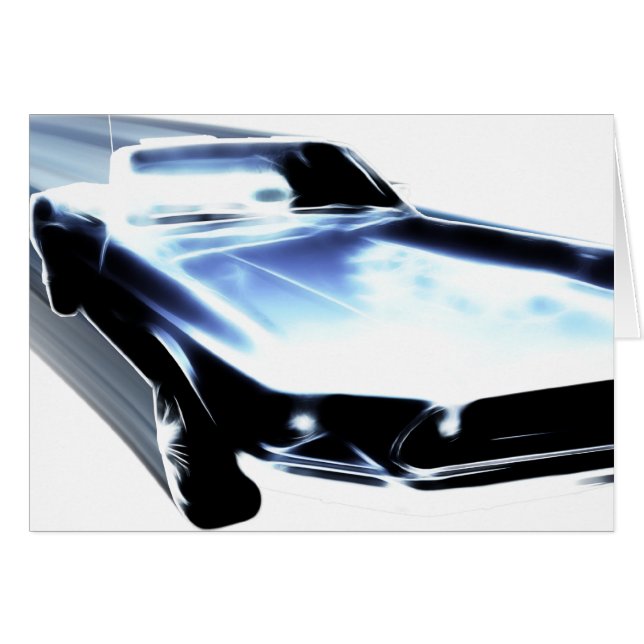 Carte Speed Blue Mustang (Devant horizontal)