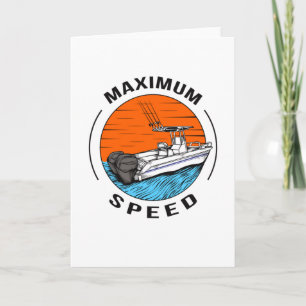 Carte Speedboat Motorboat Racing Bateau Capitaine