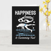 Carte Speedo Swimmer - Le bonheur est nager Rapide (Fleur jaune)