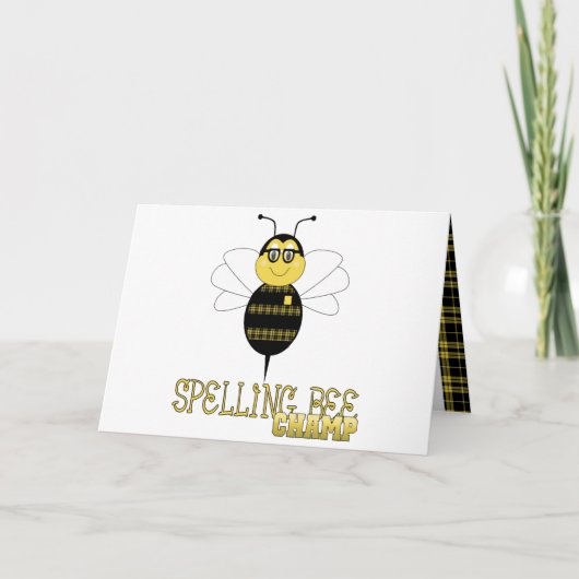 Carte Spelling Bee Champ Greeting Card (Devant)