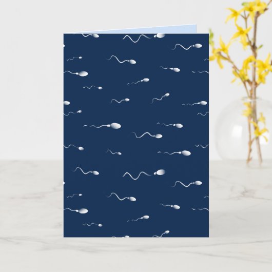 Carte Sperm Funny Fertilisation ou Vasectomie (Fleur jaune)