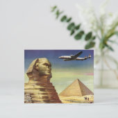 Carte Sphinx vintage de Gizeh, Pyramides d'Egypte (Debout devant)