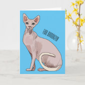 Carte Sphynx cat (Fleur jaune)