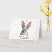 Carte Sphynx Chat avec Casquette de parti (Fleur jaune)