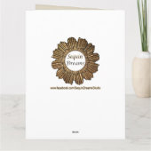 Carte Sphynx Devon Rex Cat Large Sepia Photographie (Dos)