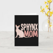 Carte Sphynx Maman Chat Sphinx Chat sans cheveux Proprié (Fleur jaune)