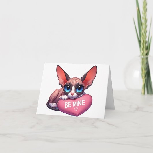 Carte Sphynx Valentine (Devant)