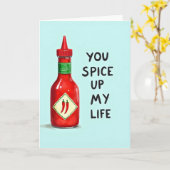 Carte Spice Up My Life Hot Sauce Card (Fleur jaune)