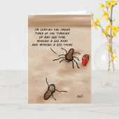 Carte Spider Cartoon - Je vous laisse Frank ! (Fleur jaune)