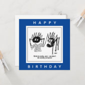 Carte Spider dit "Stick to Webs" Caricature. Concepteur  (Devant/Arrière en situation)