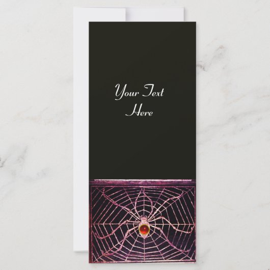Carte SPIDER ET WEB Rouge Ruby Noir (Dos)