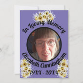 Carte Spider Mums Photo Purple Memory Citation Memorial (Devant)