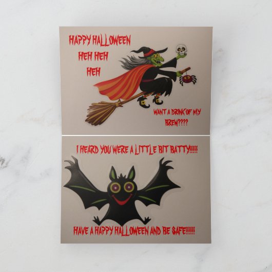 Carte SPIDER WEB< WITTER AND BAT Card (Intérieur)