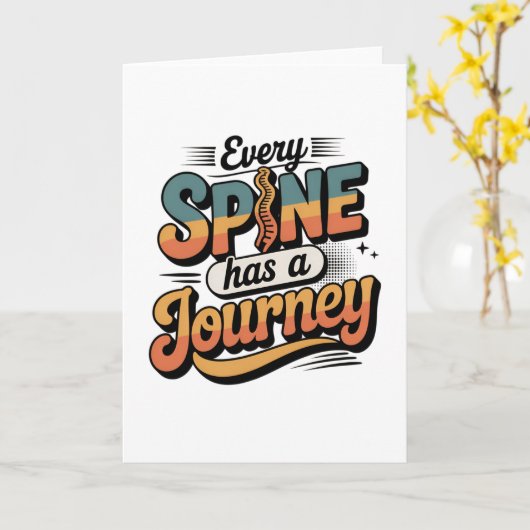 Carte Spine Care Journey and Body Alignment (Fleur jaune)