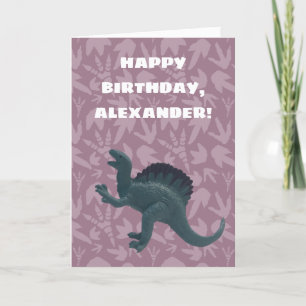 Carte Spinosaurus Toy Dinosaur Personnalisé Anniversaire