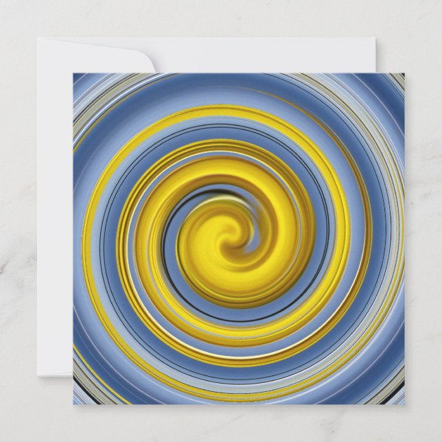 Carte spirale jaune et bleue (Devant)
