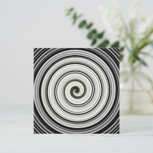 Carte spirale noire et blanche (Debout devant)