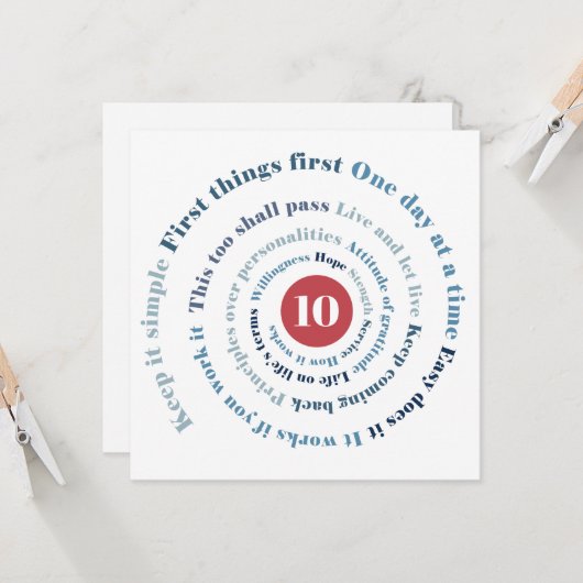 Carte Spirale Slogan (Devant/Arrière en situation)