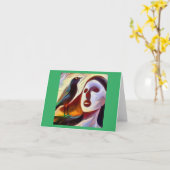 Carte Spirit Animal Mockingbird 3 (Fleur jaune)