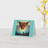 Carte Spirit Animal Mountain Lion 3 (Fleur jaune)