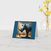 Carte Spirit Animal Rhinoceros 1 (Fleur jaune)