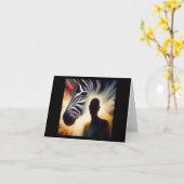 Carte Spirit Animal Zebra 2 (Fleur jaune)