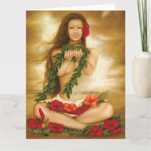 Carte Spirit of Aloha par l'artiste Lori Higgins 8.5x11