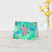 Carte Spirit Turtle Blank Notecard (Fleur jaune)