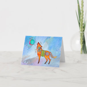 Carte Spirit Wolf Blank Notecard
