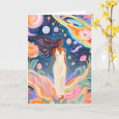 Carte spiritual happy birthday (Fleur jaune)