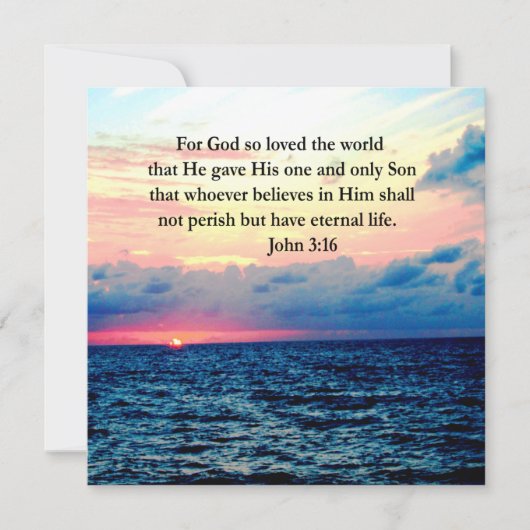 CARTE SPIRITUAL JOHN 3:16 PHOTO (Devant)