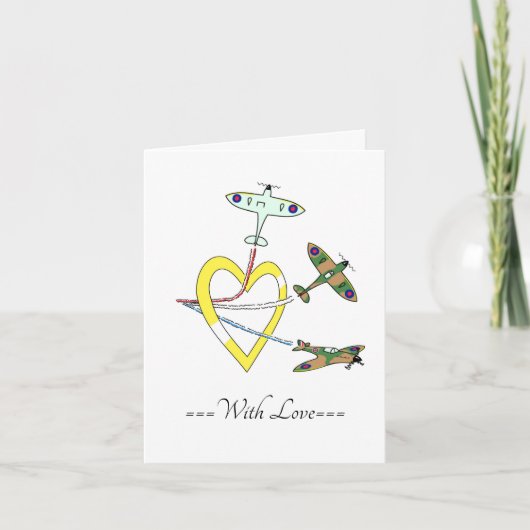 Carte Spitfire Avec Coeur D'Amour (Devant)