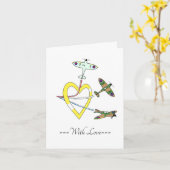 Carte Spitfire Avec Coeur D'Amour (Fleur jaune)