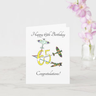 Carte Spitfires 65th Birthday Card