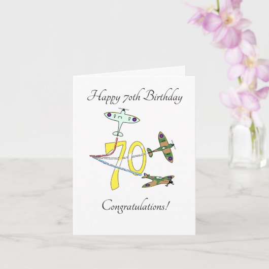 Carte Spitfires 70e anniversaire (Orchidée)