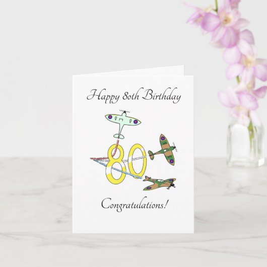Carte Spitfires 80e anniversaire (Orchidée)