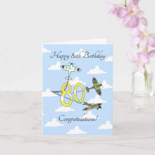 Carte Spitfires 80th Birthday (Ciel bleu)