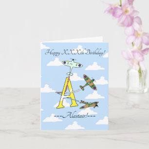 Carte Spitfires Blue Sky A Birday Card