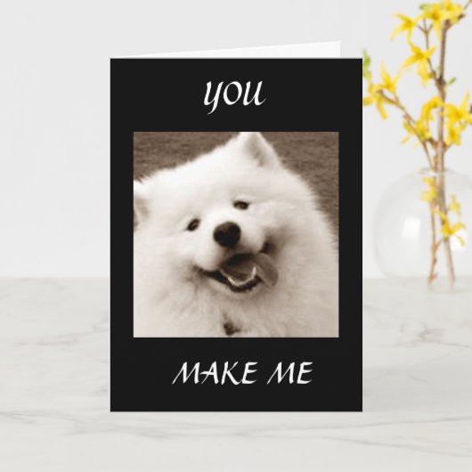 CARTE SPITZ DIT : "VOUS ME FAITES PANTER POUR VOUS** NOË (Fleur jaune)