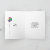 Carte Spitz finlandais avec ballons Joyeux anniversaire (Intérieur)